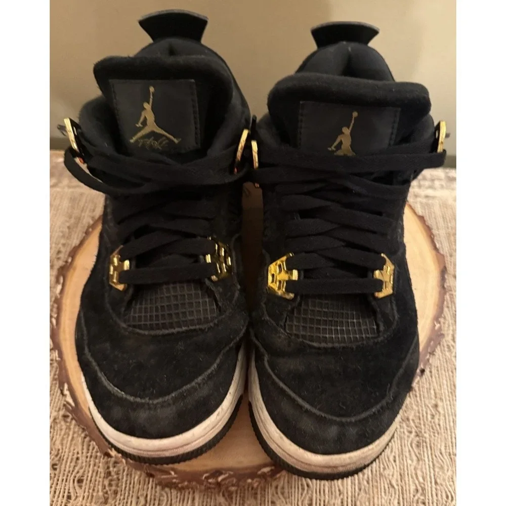Jordan 4 Retro Royalty 2017 Black Gold Sz-5.5 408452-032